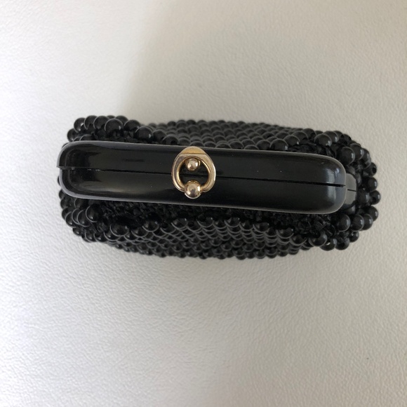 Vintage Black Bead Handbag - Picture 4 of 5